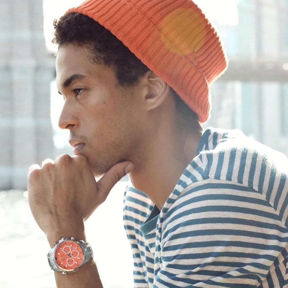 Amazon.com: Bulova Marine Star Orange Dial and Stainless